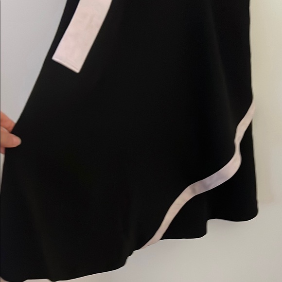 Pro LIND Black and White Asymmetrical Sleeveless Midi Dress - Picture 6 of 9